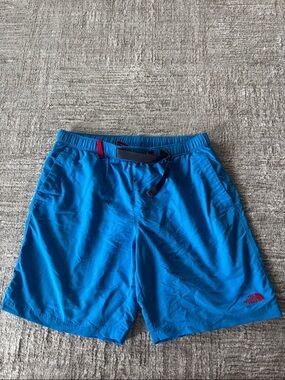 The North Face Bright Blue Outdoor Shorts with Built-In Belt